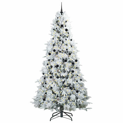 vidaXL Artificial Hinged Christmas Tree White 240 cm PE and PVC - 51553