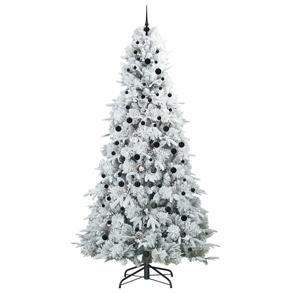 vidaXL Artificial Hinged Christmas Tree White 240 cm PE and PVC - 51553
