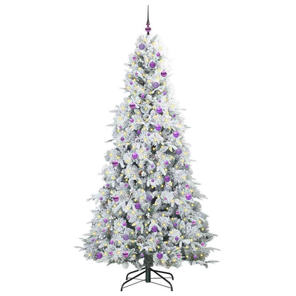 vidaXL Artificial Hinged Christmas Tree White 240 cm PE and PVC - 51557