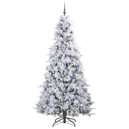 vidaXL Artificial Hinged Christmas Tree White 240 cm PE and PVC - 51557