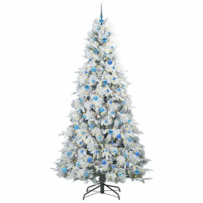 vidaXL Artificial Hinged Christmas Tree White 240 cm PE and PVC - 51560