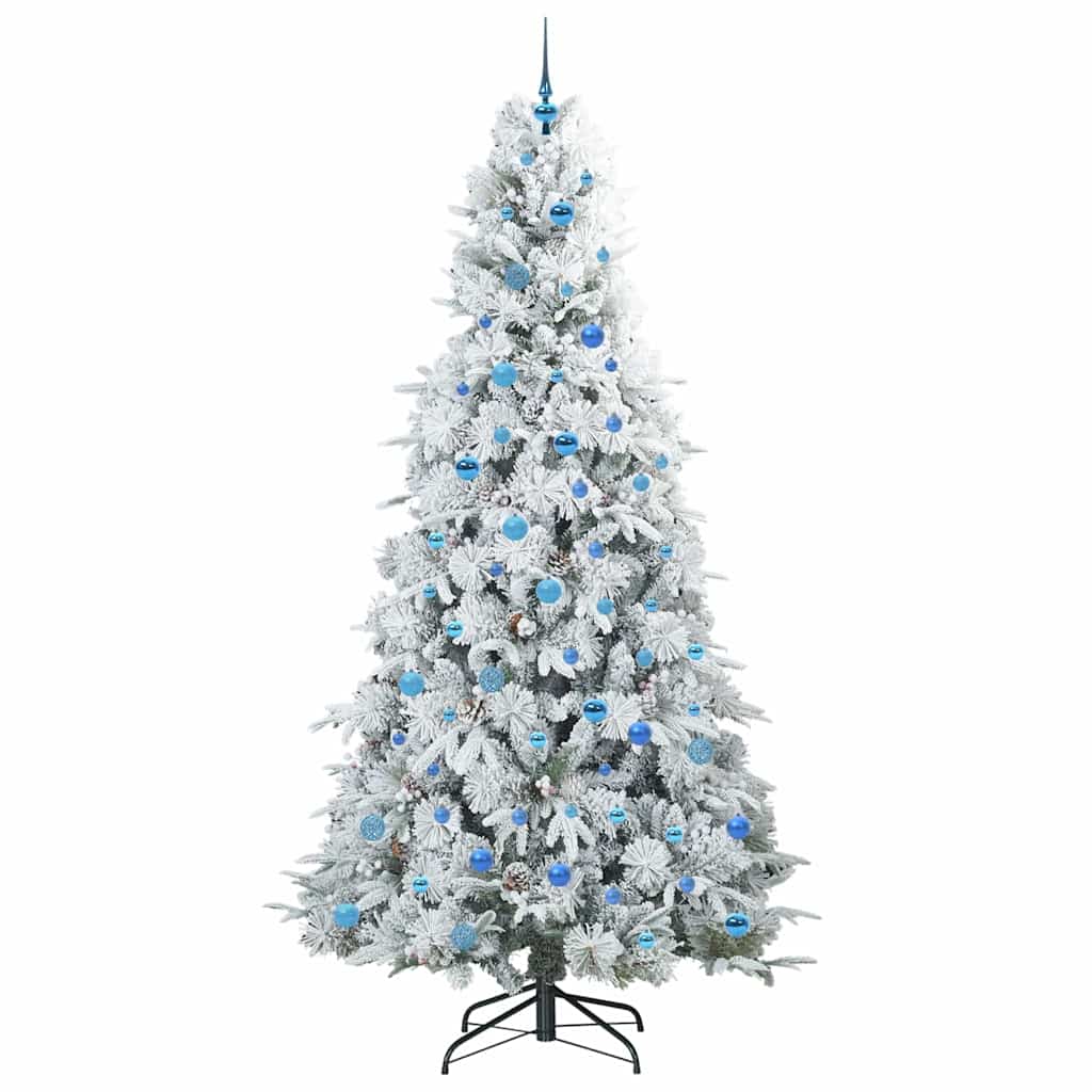 vidaXL Artificial Hinged Christmas Tree White 240 cm PE and PVC - 51560