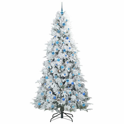 vidaXL Artificial Hinged Christmas Tree White 240 cm PE and PVC - 51560