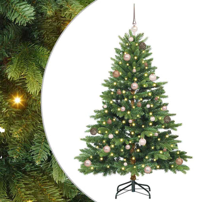 vidaXL Artificial Christmas Tree with 150 LEDs Green 150 cm PE and PVC - 51578