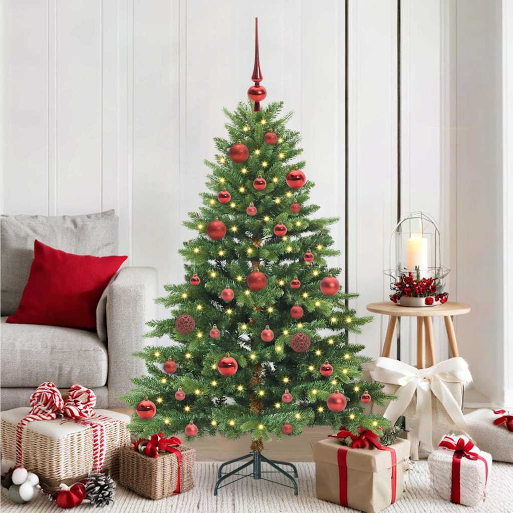 vidaXL Artificial Christmas Tree with 150 LEDs Green 150 cm PE and PVC - 51579