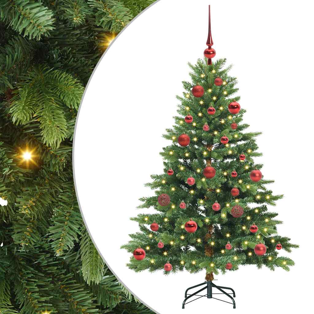 vidaXL Artificial Christmas Tree with 150 LEDs Green 150 cm PE and PVC - 51579