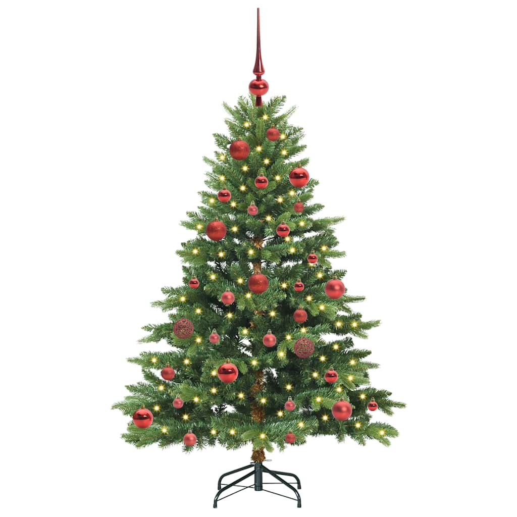 vidaXL Artificial Christmas Tree with 150 LEDs Green 150 cm PE and PVC - 51579