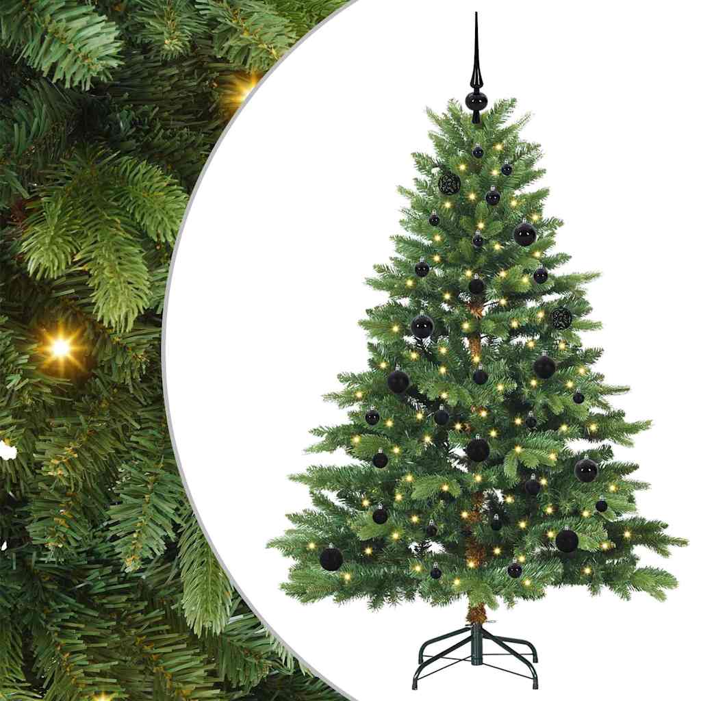 vidaXL Artificial Christmas Tree with 150 LEDs Green 150 cm PE and PVC - 51584