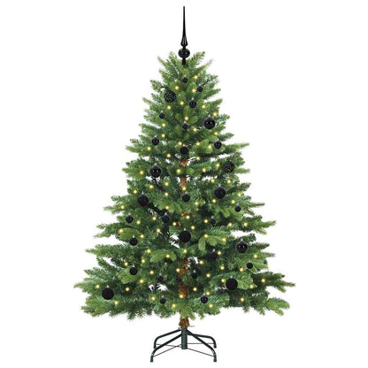 vidaXL Artificial Christmas Tree with 150 LEDs Green 150 cm PE and PVC - 51584