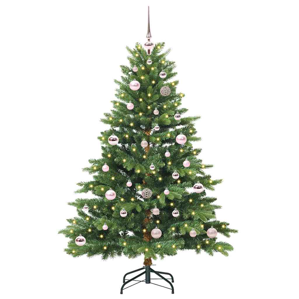 vidaXL Artificial Christmas Tree with 150 LEDs Green 150 cm PE and PVC - 51585