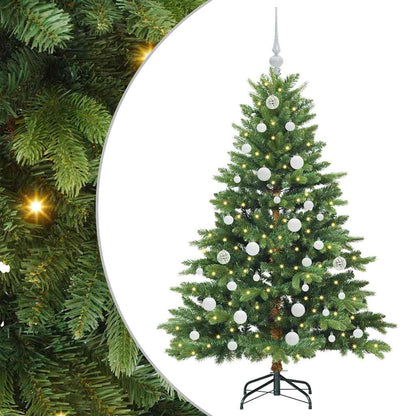 vidaXL Artificial Christmas Tree with 150 LEDs Green 150 cm PE and PVC - 51594
