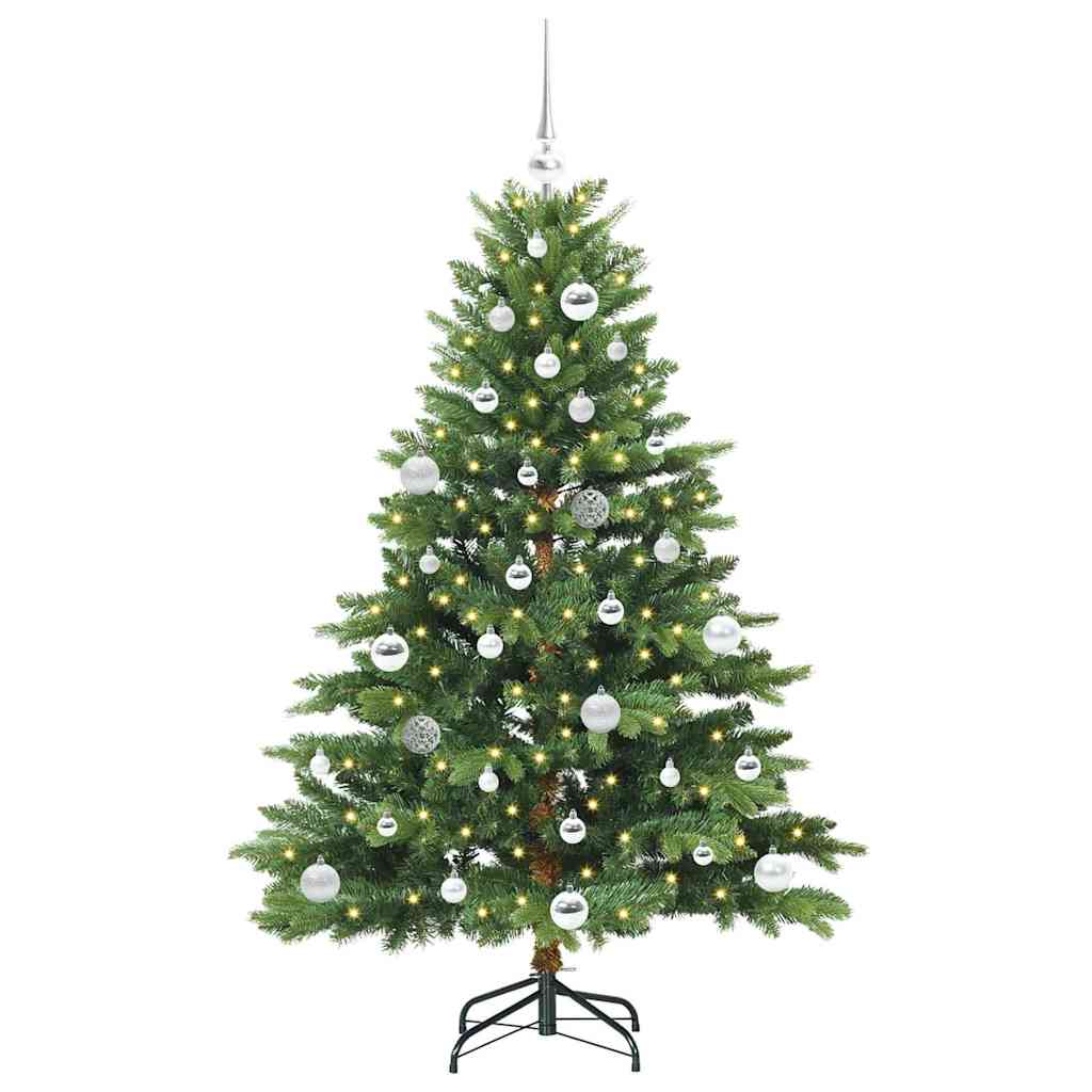 vidaXL Artificial Christmas Tree with 150 LEDs Green 150 cm PE and PVC - 51596