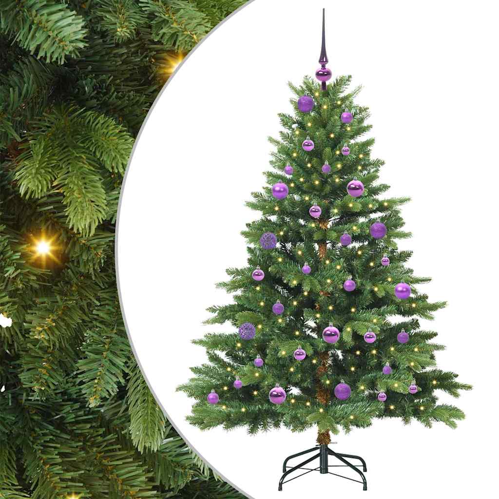 vidaXL Artificial Christmas Tree with 150 LEDs Green 150 cm PE and PVC - 51601