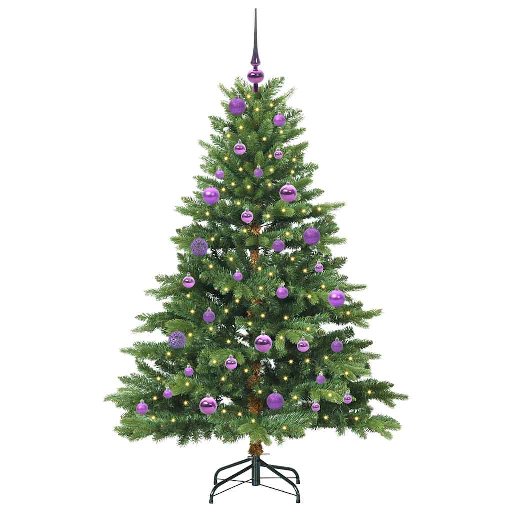 vidaXL Artificial Christmas Tree with 150 LEDs Green 150 cm PE and PVC - 51601