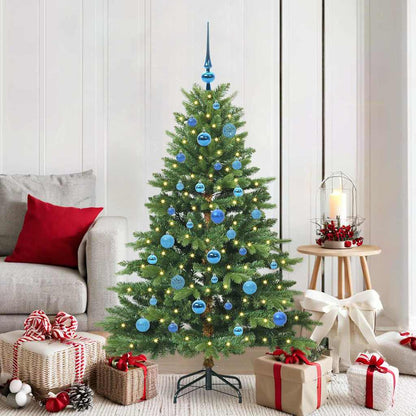 vidaXL Artificial Christmas Tree with 150 LEDs Green 150 cm PE and PVC - 51614