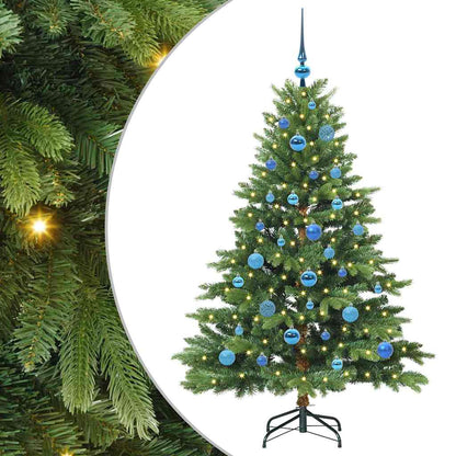 vidaXL Artificial Christmas Tree with 150 LEDs Green 150 cm PE and PVC - 51614
