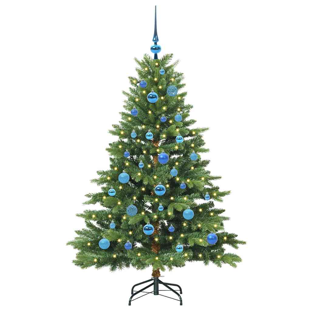vidaXL Artificial Christmas Tree with 150 LEDs Green 150 cm PE and PVC - 51614