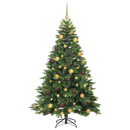 vidaXL Artificial Christmas Tree with 300 LEDs Green 180 cm PE and PVC - 51635