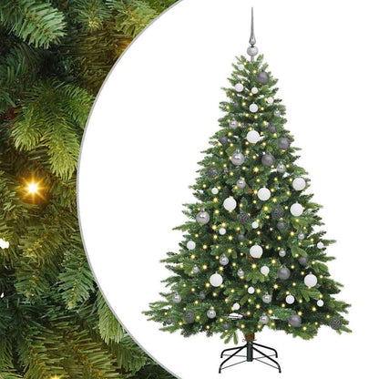vidaXL Artificial Christmas Tree with 300 LEDs Green 180 cm PE and PVC - 51648