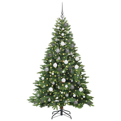 vidaXL Artificial Christmas Tree with 300 LEDs Green 180 cm PE and PVC - 51648