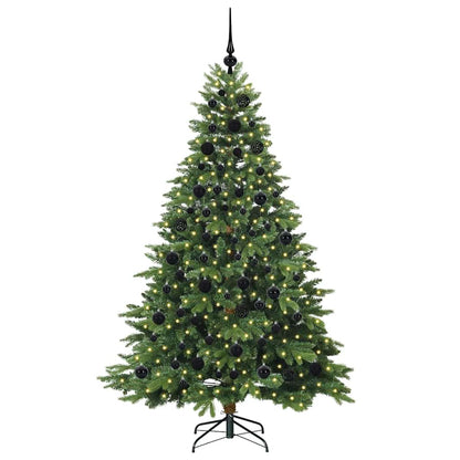 vidaXL Artificial Christmas Tree with 300 LEDs Green 180 cm PE and PVC - 51649