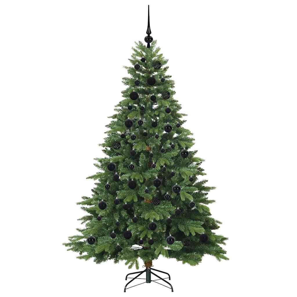 vidaXL Artificial Christmas Tree with 300 LEDs Green 180 cm PE and PVC - 51649