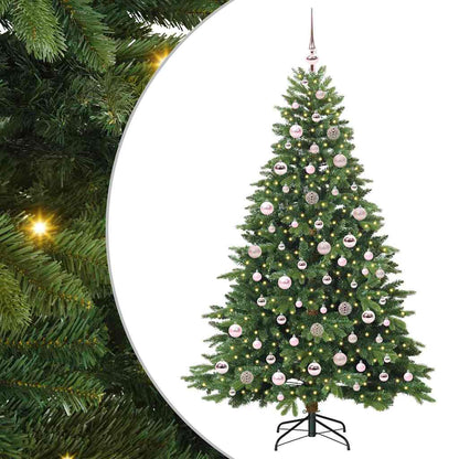 vidaXL Artificial Christmas Tree with 300 LEDs Green 180 cm PE and PVC - 51651