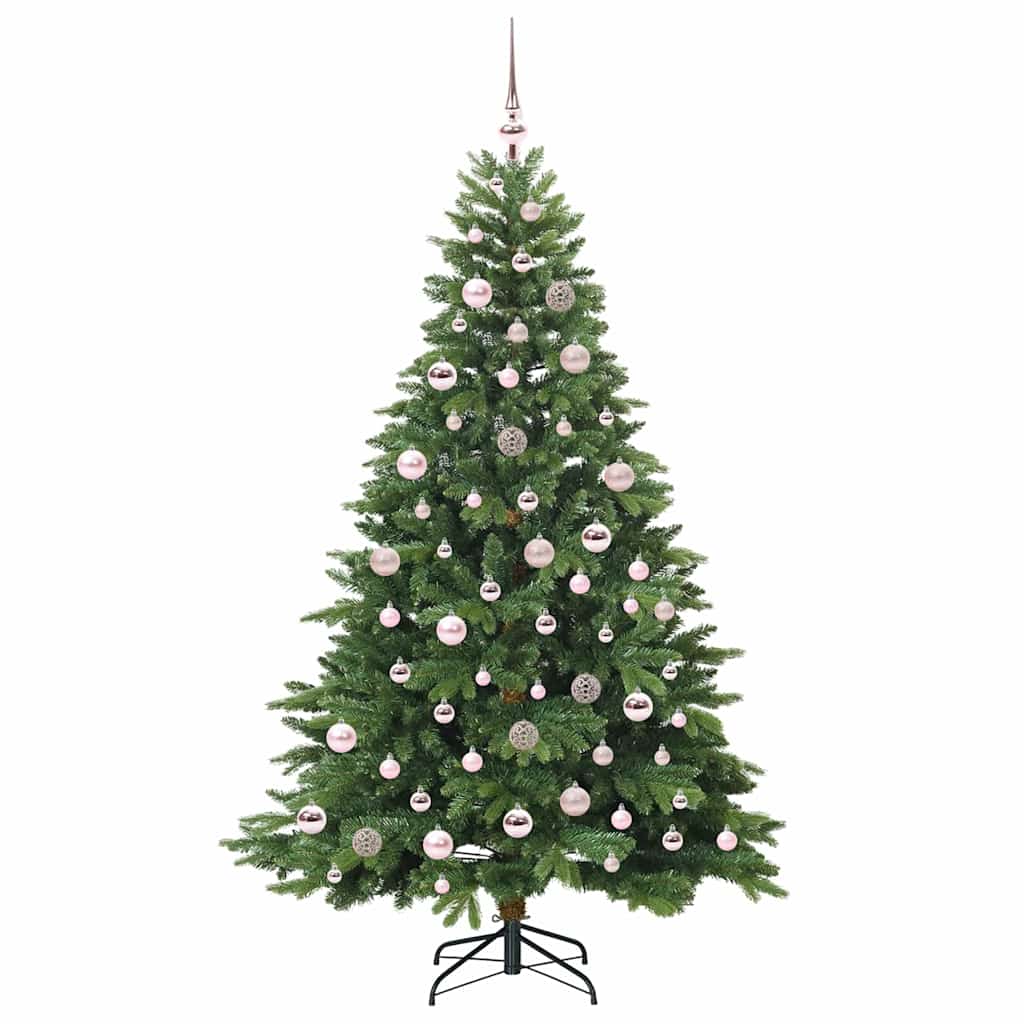 vidaXL Artificial Christmas Tree with 300 LEDs Green 180 cm PE and PVC - 51651