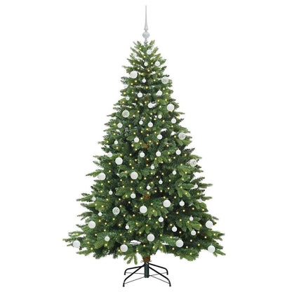 vidaXL Artificial Christmas Tree with 300 LEDs Green 180 cm PE and PVC - 51656