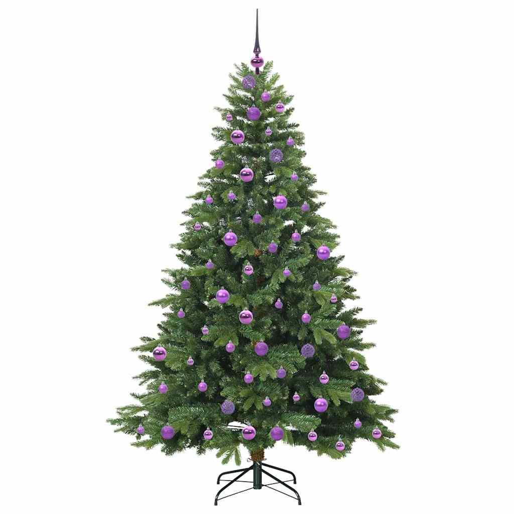vidaXL Artificial Christmas Tree with 300 LEDs Green 180 cm PE and PVC - 51659