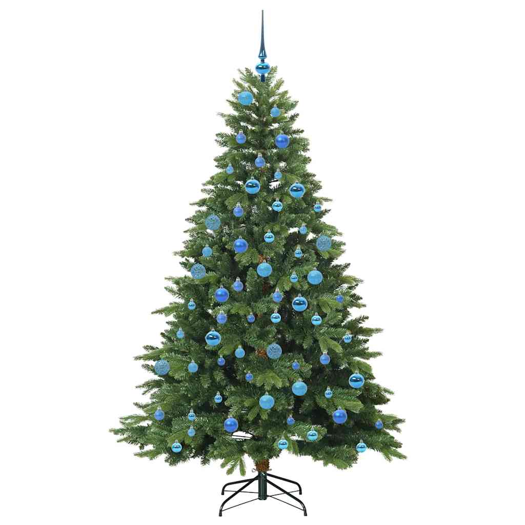 vidaXL Artificial Christmas Tree with 300 LEDs Green 180 cm PE and PVC - 51660