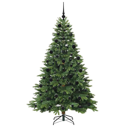 vidaXL Artificial Christmas Tree with 300 LEDs Green 210 cm PE and PVC - 51683