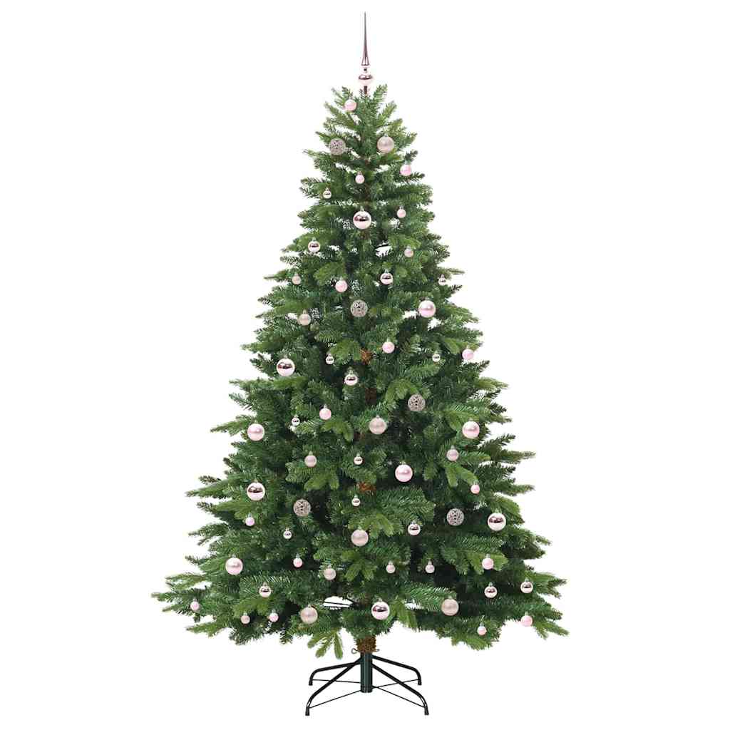 vidaXL Artificial Christmas Tree with 300 LEDs Green 210 cm PE and PVC - 51687
