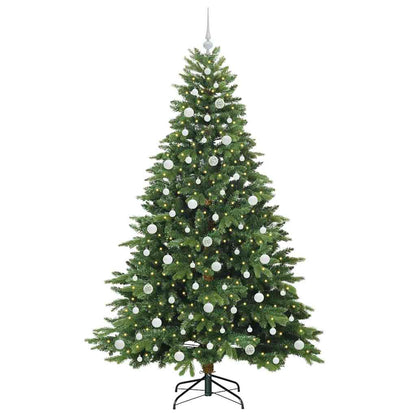 vidaXL Artificial Christmas Tree with 300 LEDs Green 210 cm PE and PVC - 51694