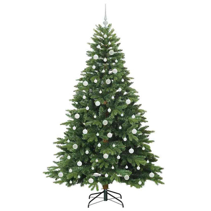 vidaXL Artificial Christmas Tree with 300 LEDs Green 210 cm PE and PVC - 51694