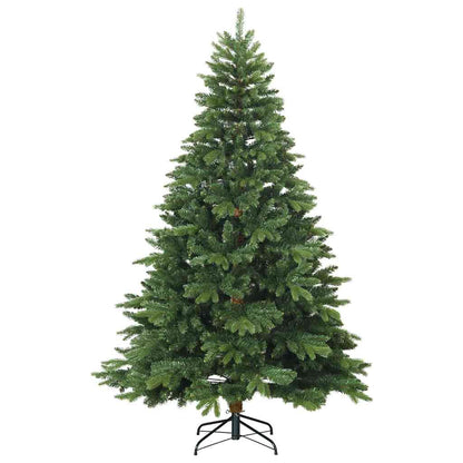 vidaXL Artificial Christmas Tree with 300 LEDs Green 210 cm PE and PVC - 51696