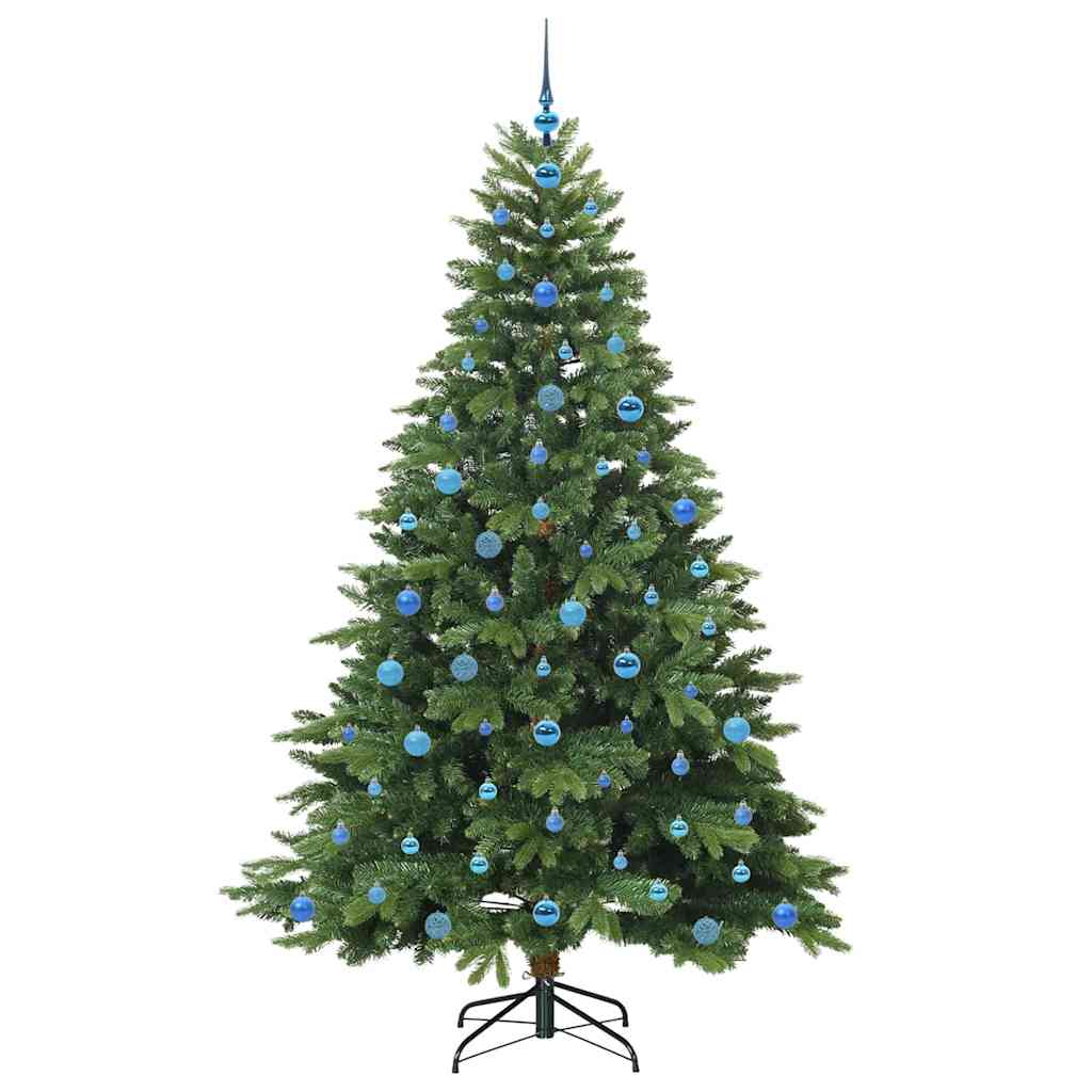 vidaXL Artificial Christmas Tree with 300 LEDs Green 210 cm PE and PVC - 51697