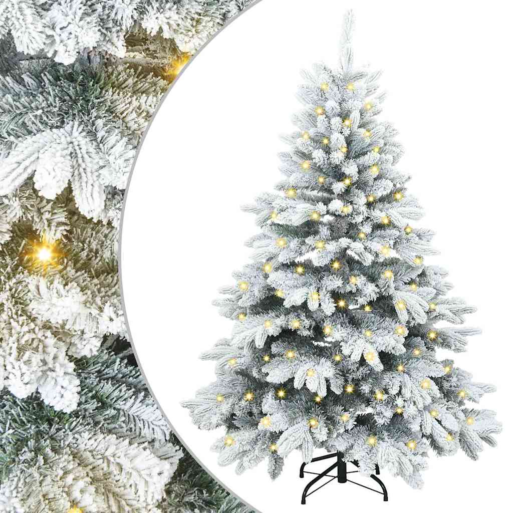 vidaXL Artificial Christmas Tree with 150 LEDs White 150 cm PE and PVC