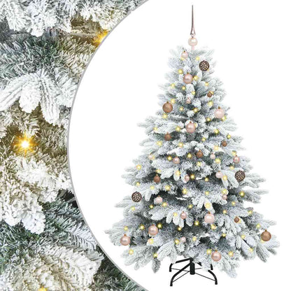 vidaXL Artificial Christmas Tree with 150 LEDs White 150 cm PE and PVC - 51699