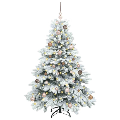 vidaXL Artificial Christmas Tree with 150 LEDs White 150 cm PE and PVC - 51699