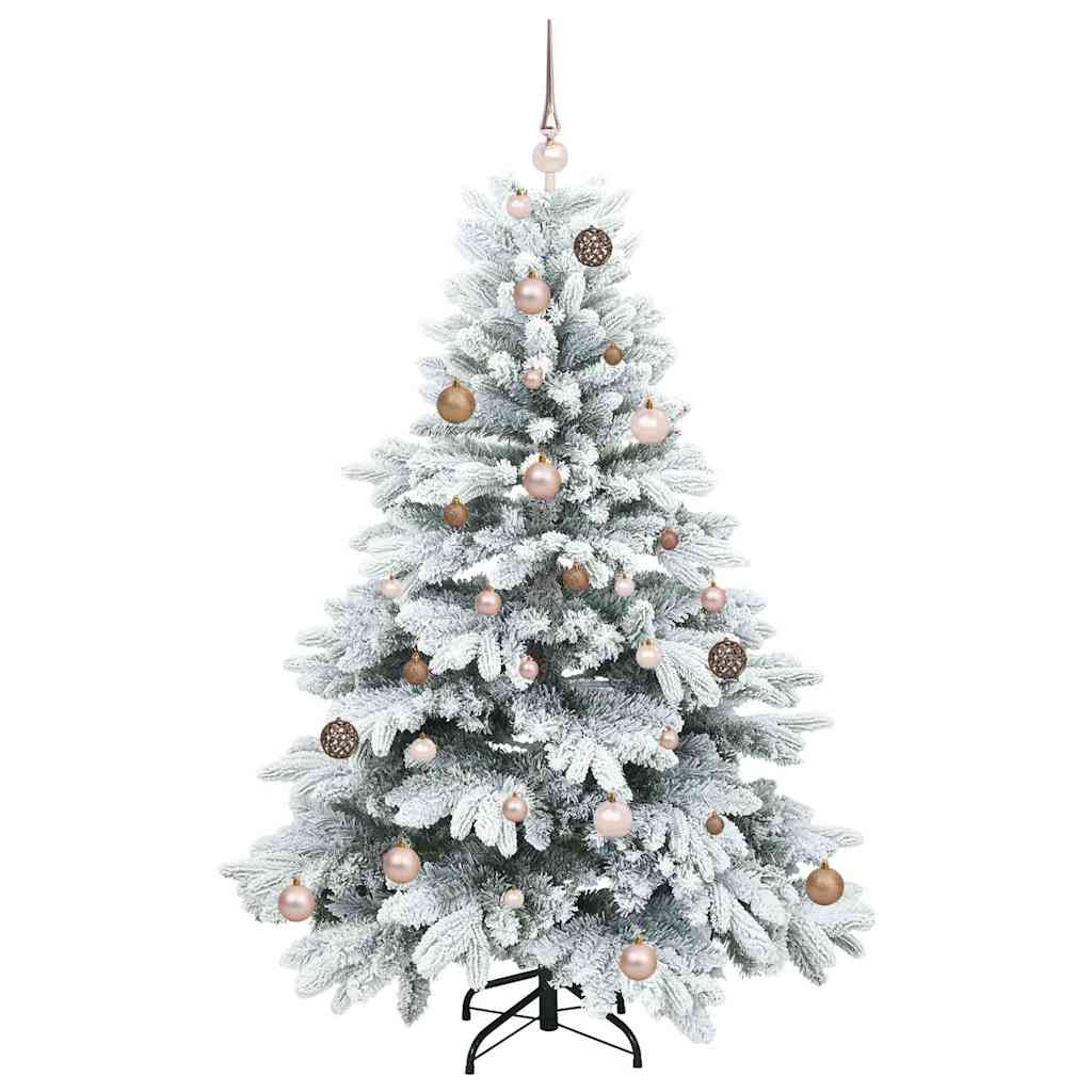 vidaXL Artificial Christmas Tree with 150 LEDs White 150 cm PE and PVC - 51699