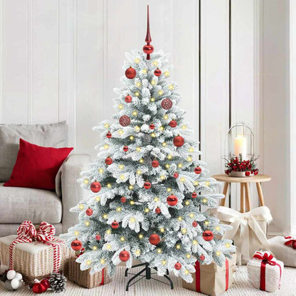 vidaXL Artificial Christmas Tree with 150 LEDs White 150 cm PE and PVC - 51702