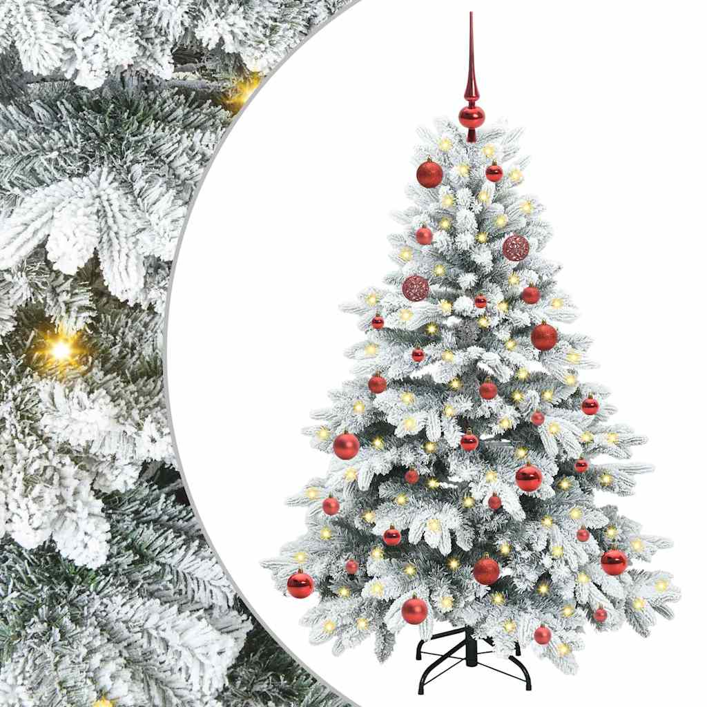 vidaXL Artificial Christmas Tree with 150 LEDs White 150 cm PE and PVC - 51702