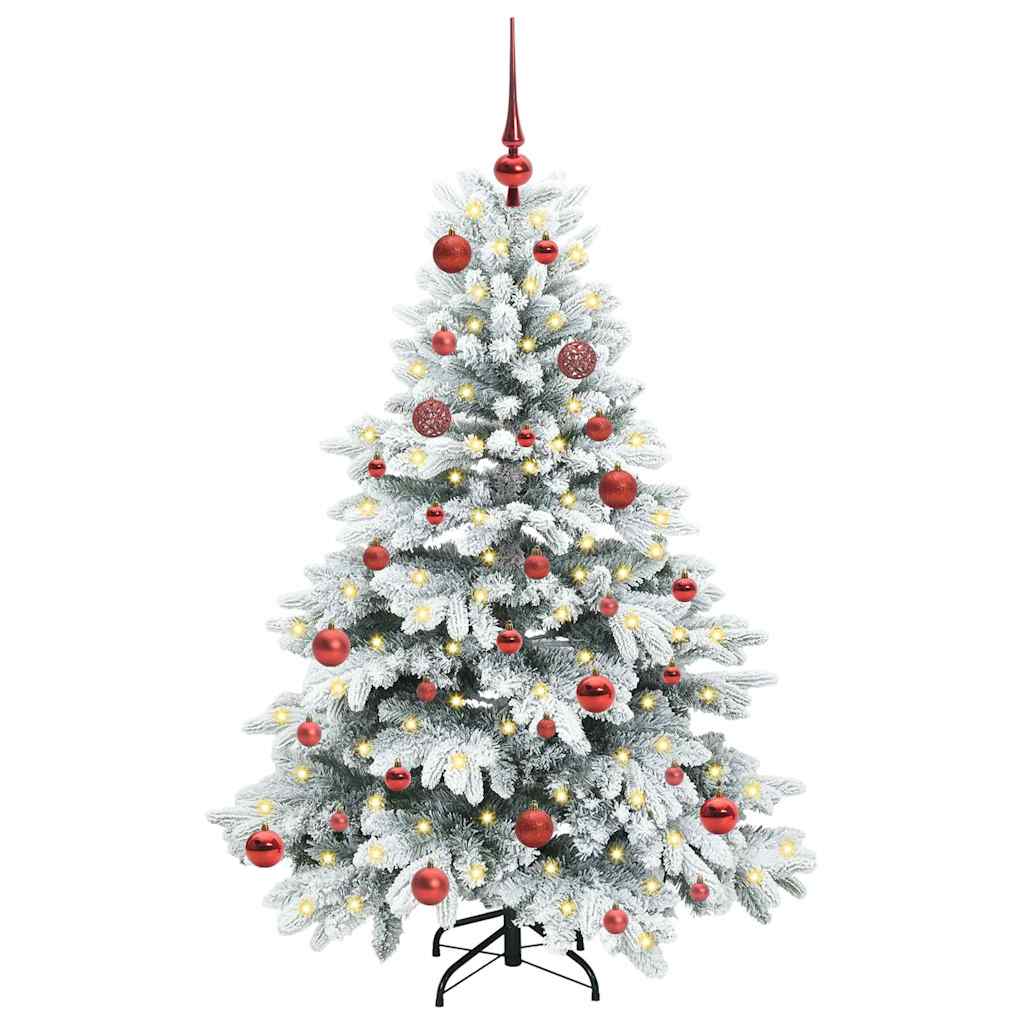 vidaXL Artificial Christmas Tree with 150 LEDs White 150 cm PE and PVC - 51702