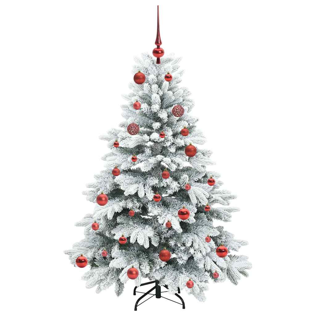 vidaXL Artificial Christmas Tree with 150 LEDs White 150 cm PE and PVC - 51702