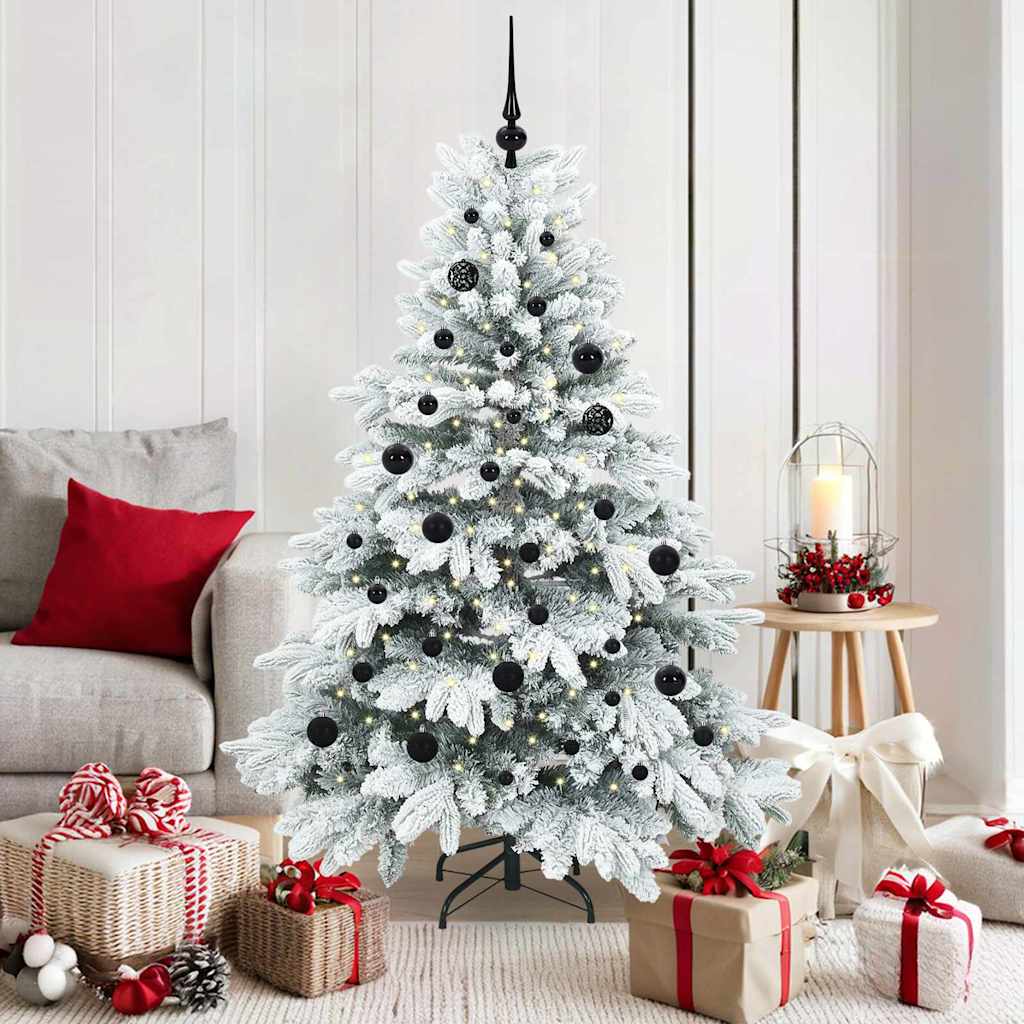 vidaXL Artificial Christmas Tree with 150 LEDs White 150 cm PE and PVC - 51704