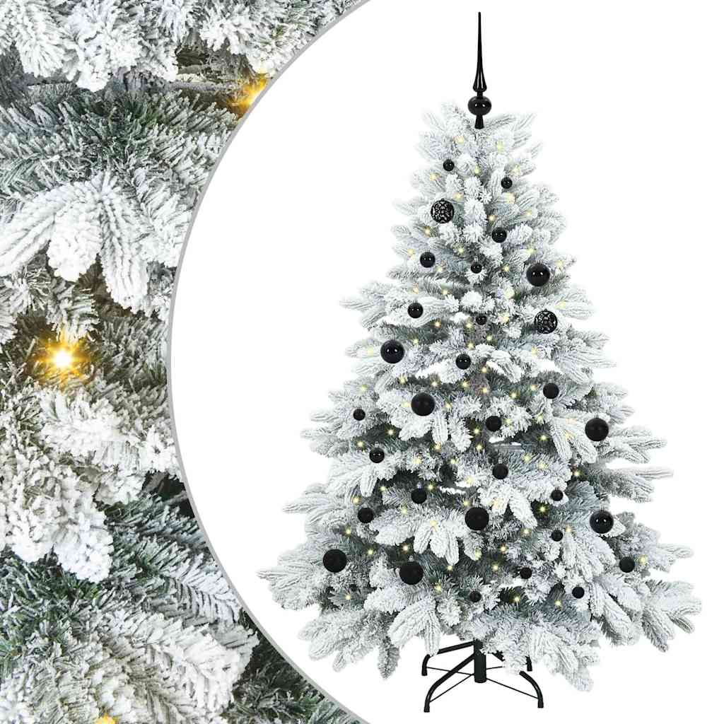 vidaXL Artificial Christmas Tree with 150 LEDs White 150 cm PE and PVC - 51704