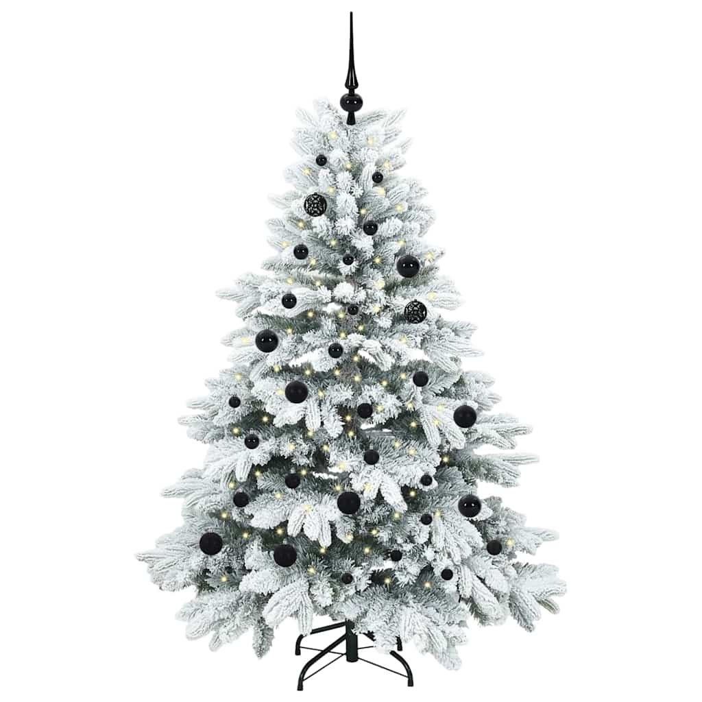 vidaXL Artificial Christmas Tree with 150 LEDs White 150 cm PE and PVC - 51704