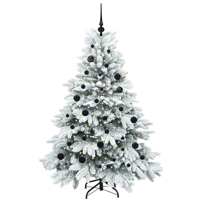 vidaXL Artificial Christmas Tree with 150 LEDs White 150 cm PE and PVC - 51704