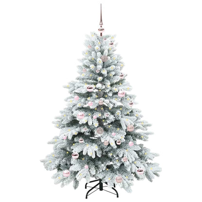 vidaXL Artificial Christmas Tree with 150 LEDs White 150 cm PE and PVC - 51711